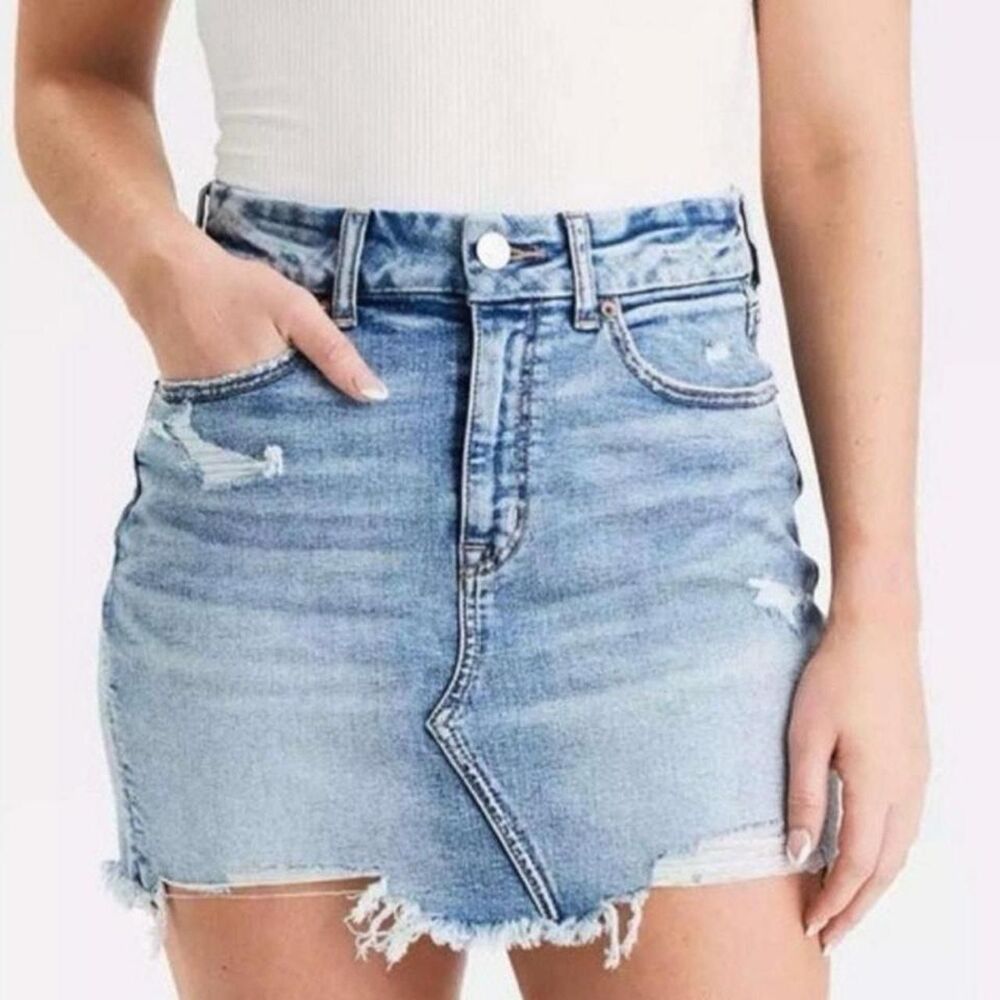 American-eagle Women's Blue and White Skirt